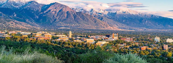 Landscape picture of U campus with Mt. Olympus in the background.