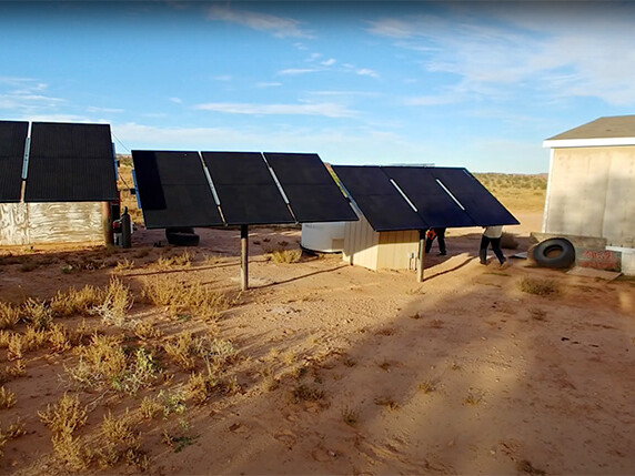 Solar panels installed as part of Energizing Dinetah