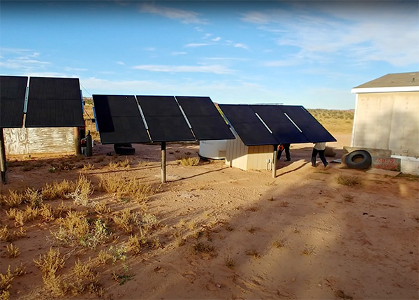 Solar panels installed as part of Energizing Dinetah