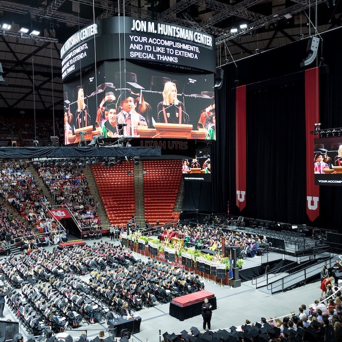 A graduation ceremony at the University of Utah