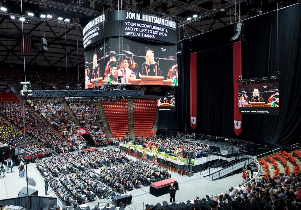 A graduation ceremony at the University of Utah