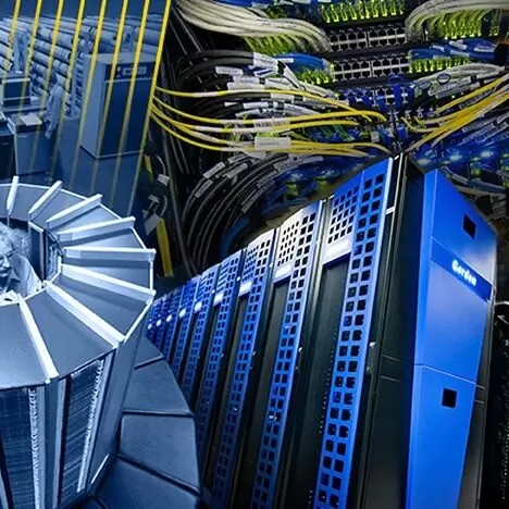A photo collage of supercomputers, courtesy of the National Science Foundation